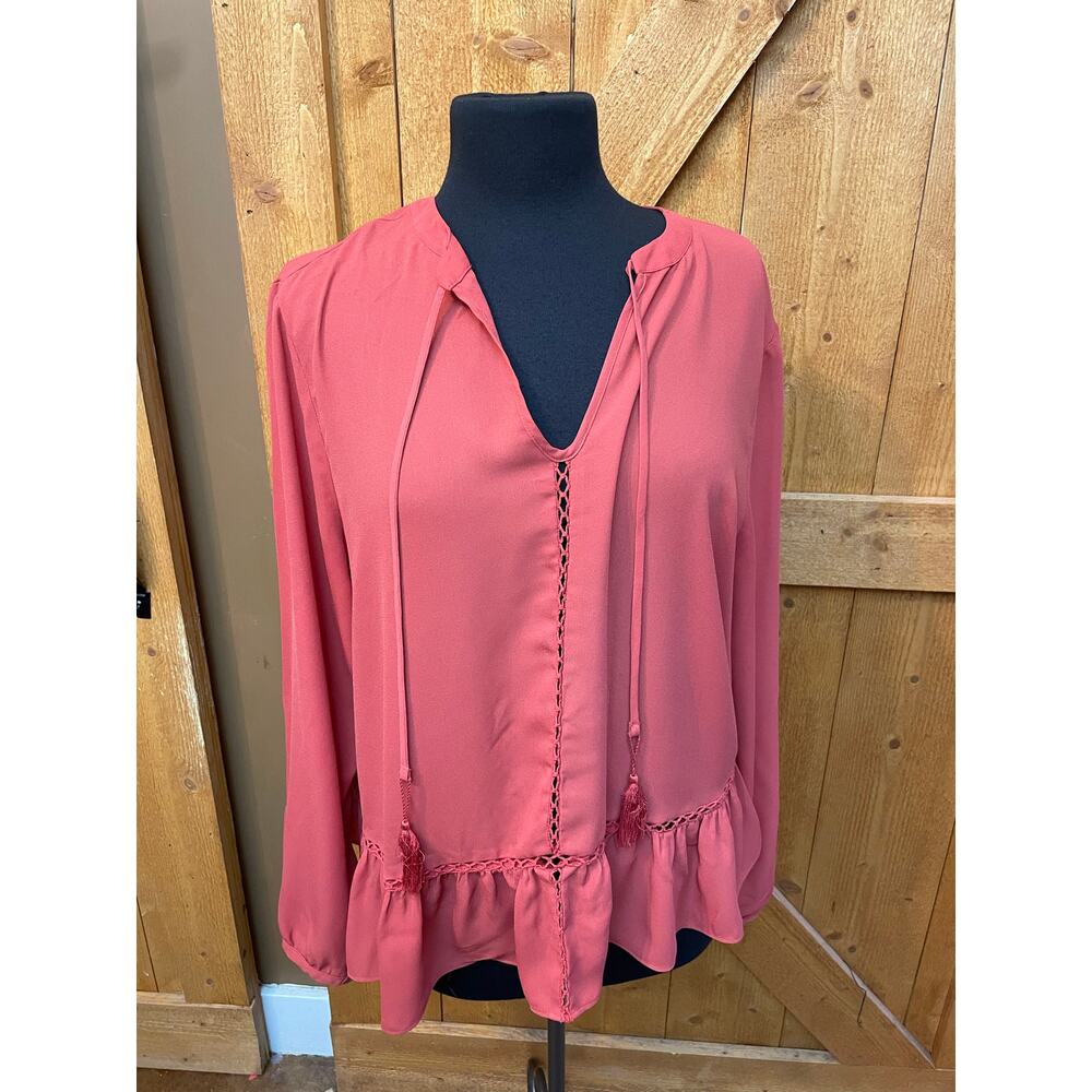 Women's XL a.n.a Flowy Top Blouse GUC Boho